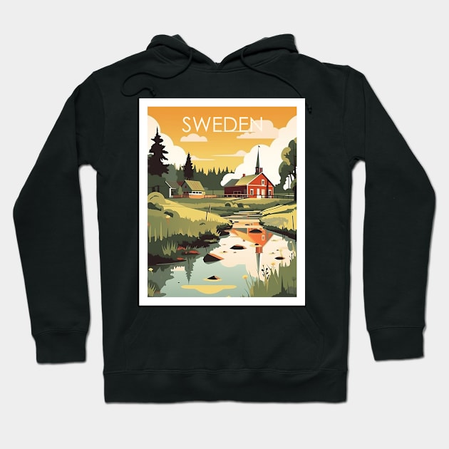 SWEDEN Hoodie by MarkedArtPrints